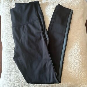 Free People Movement Leggings with Mesh Insert Navy Light Blue